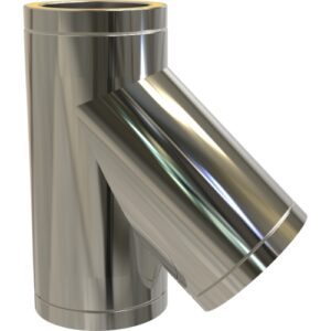 135&deg; Tee - &Oslash; 125 (5 inch) / Twin Wall Silver