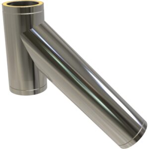 Long 135&deg; Tee - &Oslash; 150 (6inch) /  Twin Wall Silver