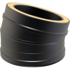 15° Bend Ø 150 – Stainless Steel Chimney Flue with Rock Wool Insulation