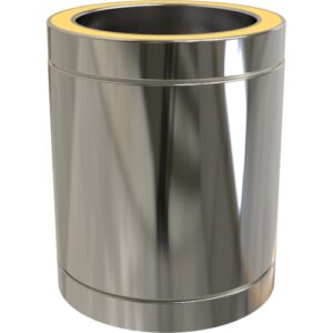 Pipe 250mm – Ø 150 (6inch) / Twin Wall Silver