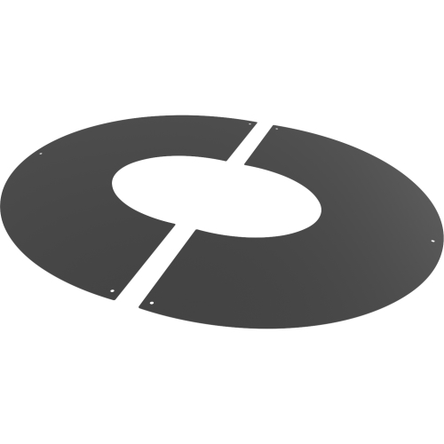 2-Piece Fixed Finishing Plate 90° Ø 150 | 75mm Wide