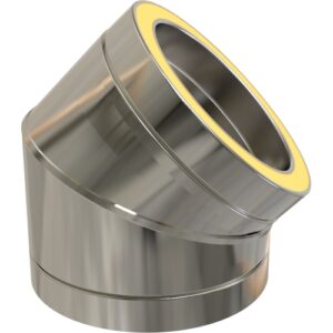 45&deg; Bend &ndash; &Oslash; 125 (5inch) /  Twin Wall Silver