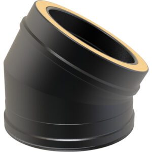 30° Bend Ø 125 – Stainless Steel Chimney Flue with Rock Wool Insulation