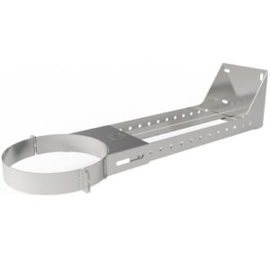 Wall Support 210mm-420mm &ndash; &Oslash; 150 (6inch) /  Twin Wall Silver