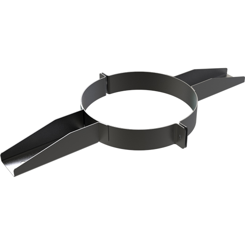 Joist Support Ø 125 - Chimney Support for Floor Joist Installation (black)