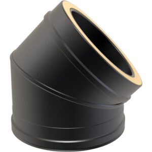 45° Bend Ø 150 – Stainless Steel Chimney Flue with Rock Wool Insulation