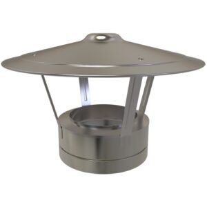 Rain Cap &ndash; &Oslash; 150 (6inch) / Twin Wall Silver