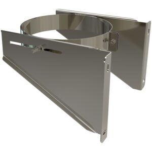 Retro Fit Base Support - &Oslash; 125 (5inch) /  Twin Wall Silver