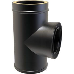 90&deg; Tee &Oslash; 125 &ndash; Chimney Flue Connector for Rear Outlet