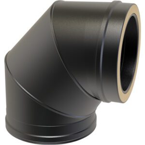 90° Bend Ø 150 – Stainless Steel Chimney Flue with Rock Wool Insulation
