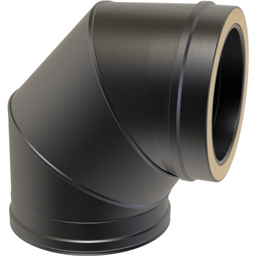 90° Bend Ø 125 - Stainless Steel Chimney Flue with Rock Wool Insulation