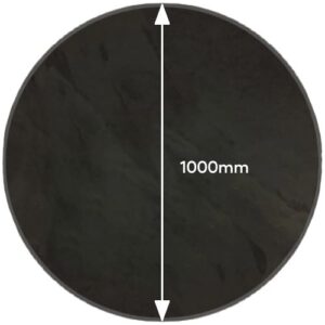 Slate _ Graphite Hearth Circular &ndash; 25mm x 1000mm Stone