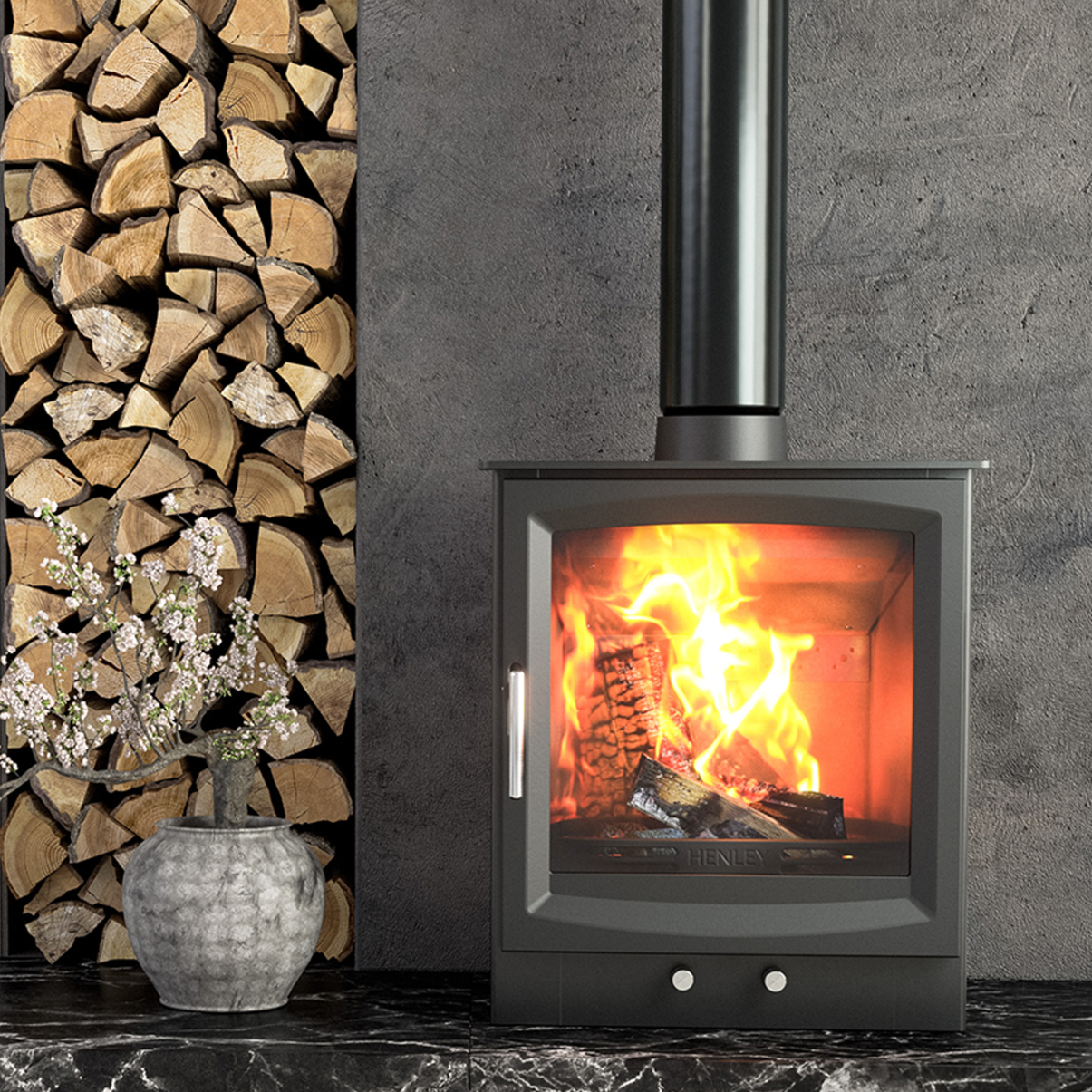 Burnbright Multi Fuel Stove - Freestanding Wood-Burning 6,7kW - Image 2