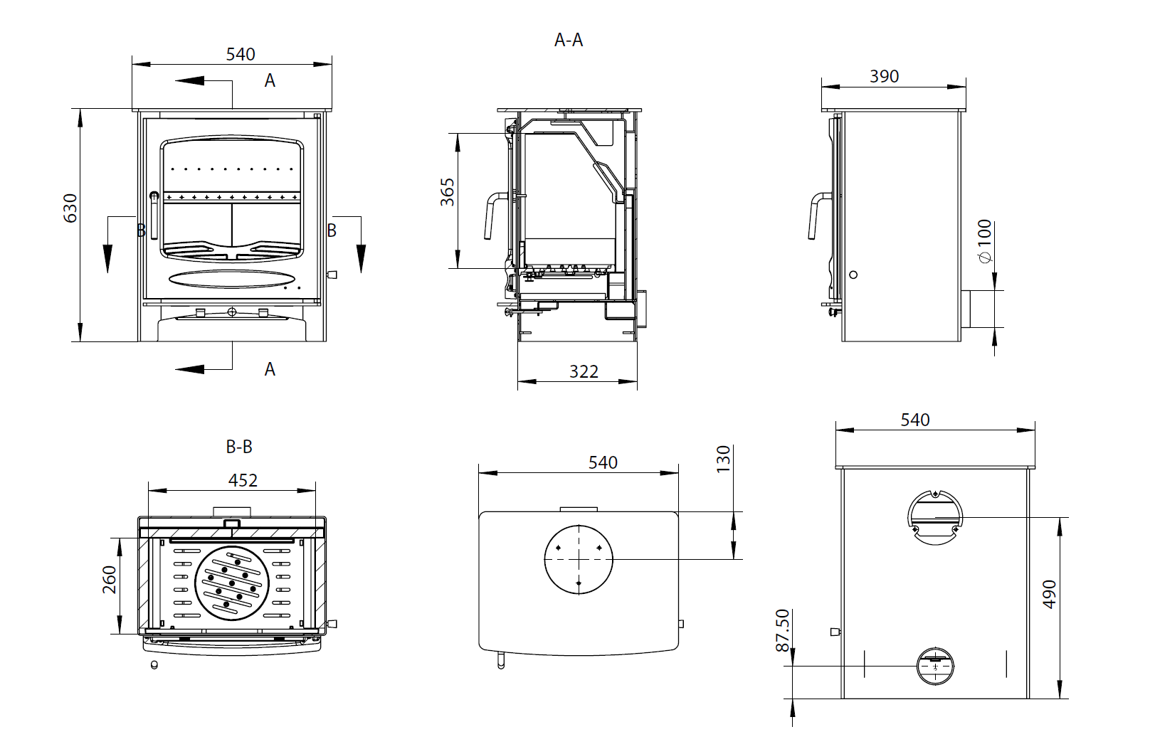 Sherwood 12kW Multi Fuel Stove - Log Burner - Image 3