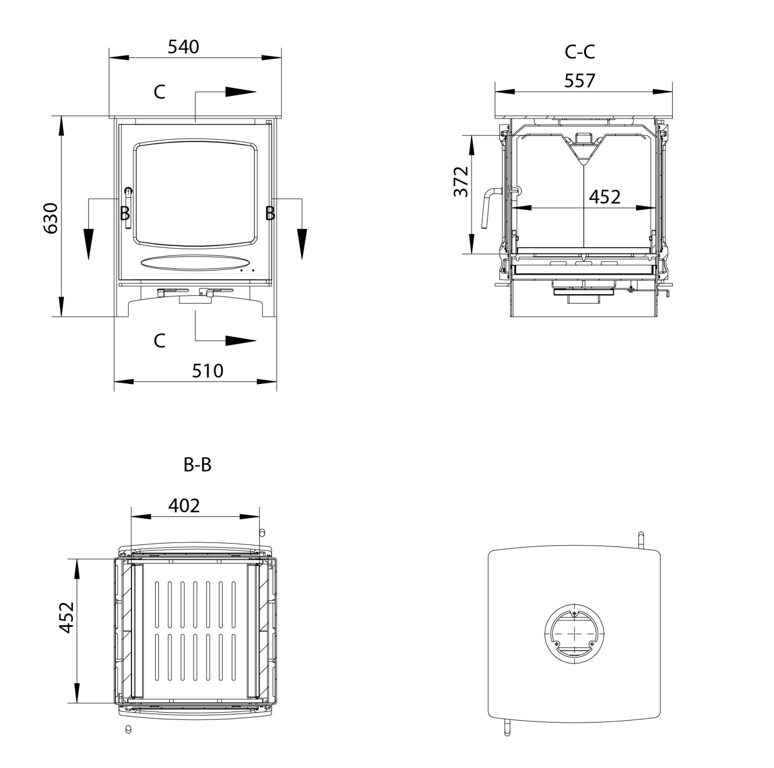 Sherwood 10kW Double Side Multi Fuel | Efficiency, DEFRA, External Air Supply - Image 4