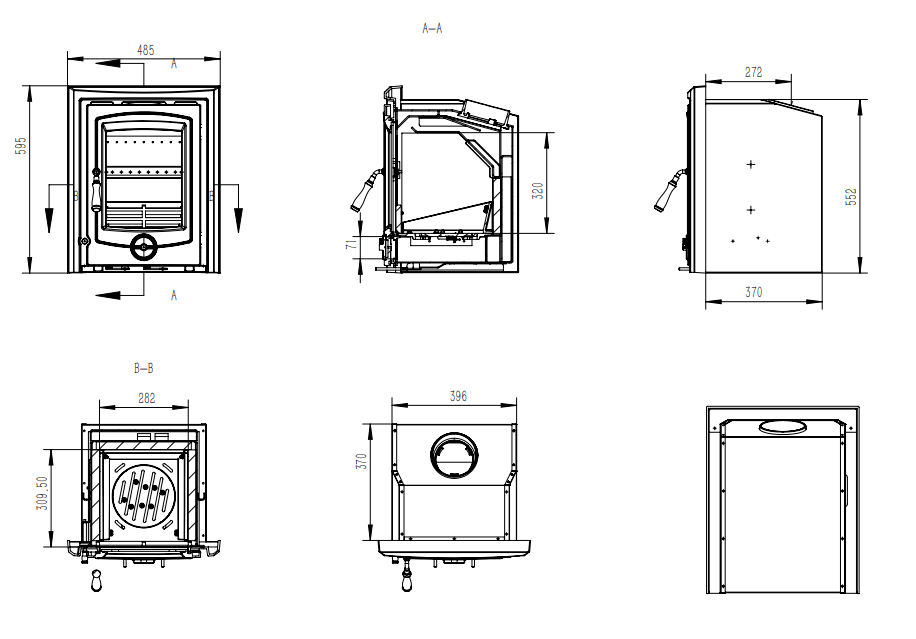 Achill 7kW Multi Fuel Inset | DEFRA, External Air Supply - Image 3
