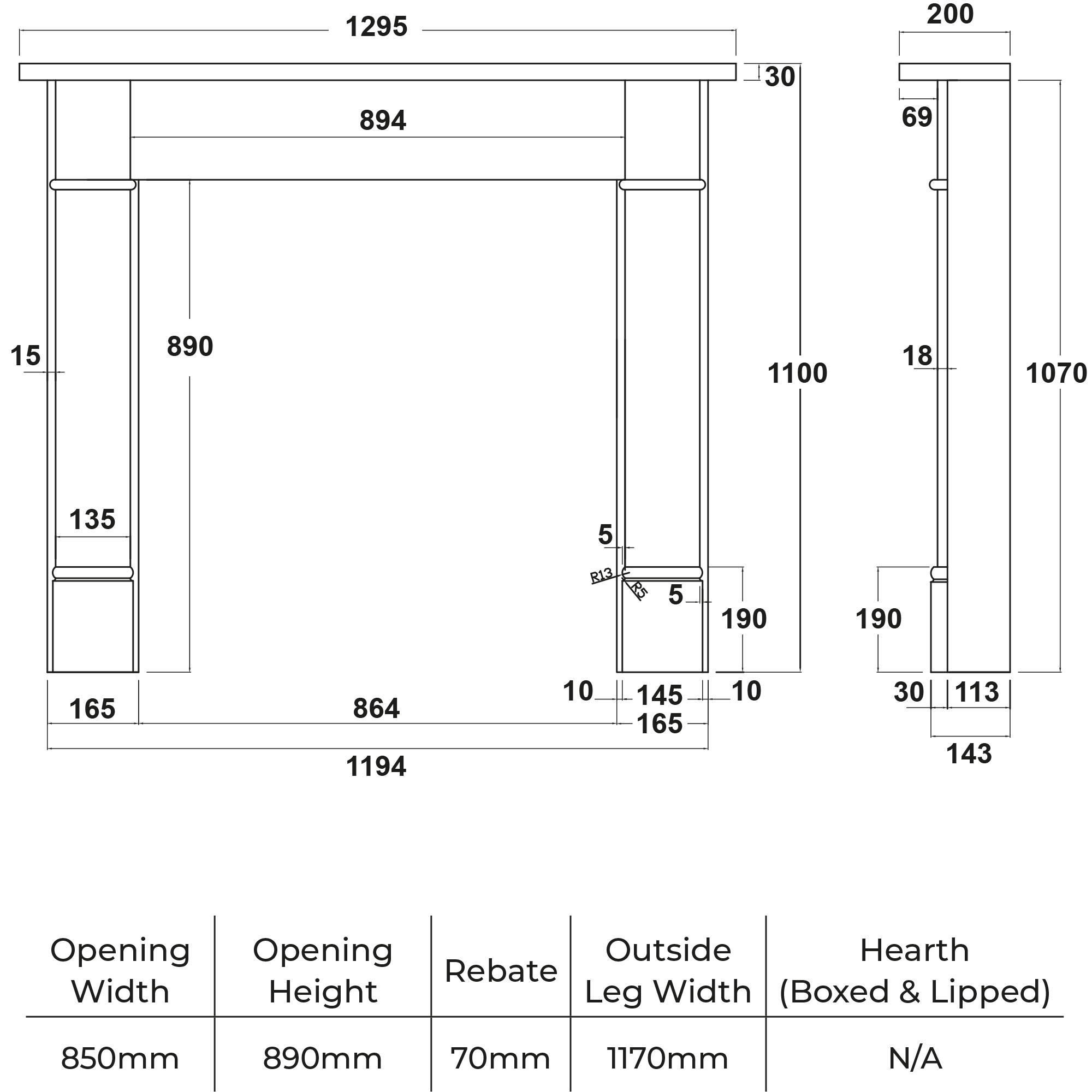 Granite Grange-G - Polished Black 51 x 44 inches _1295mm x 1120mm - Image 4