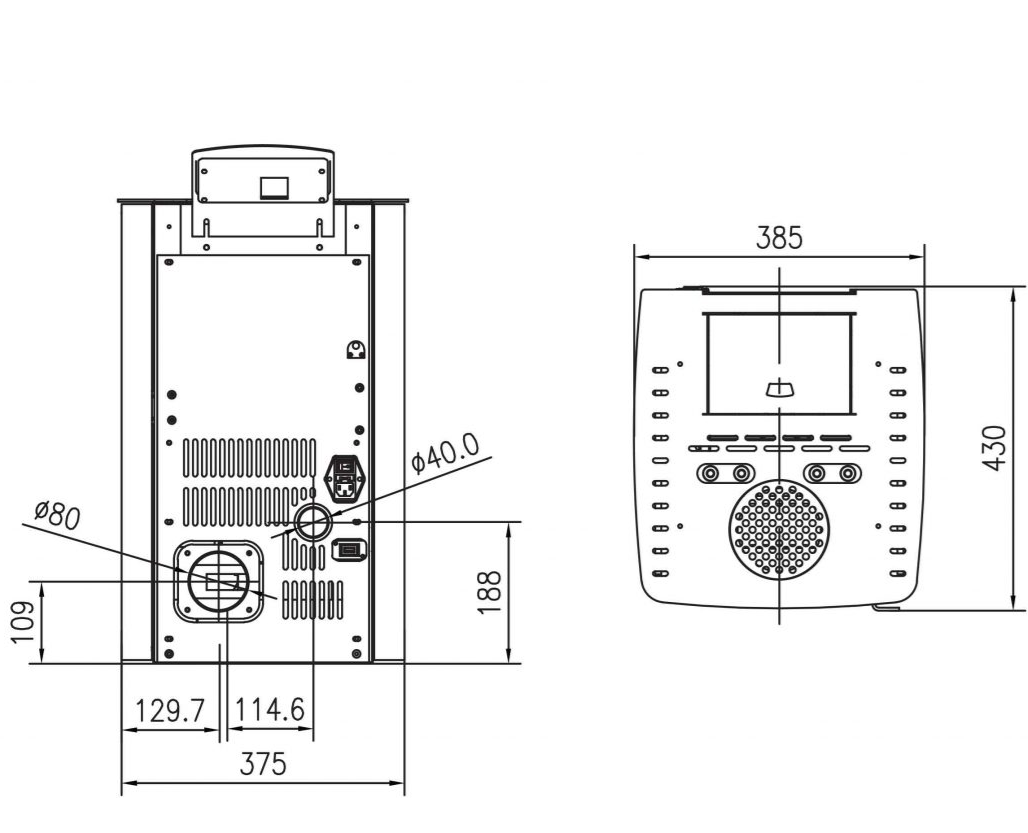 Elm Eco 4 Pellet Stove 4kW BEIGE - Henley - Image 3