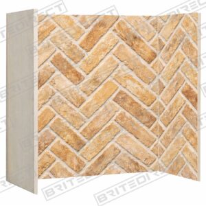 Chamber &ndash; SANDALWOOD Brick Slips HERRINGBONES 1000 x 800 x 400mm