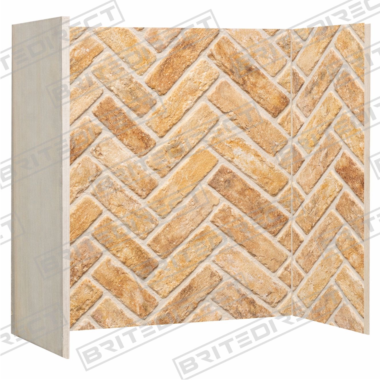 Chamber - SANDALWOOD Brick Slips HERRINGBONES 1000 x 800 x 400mm