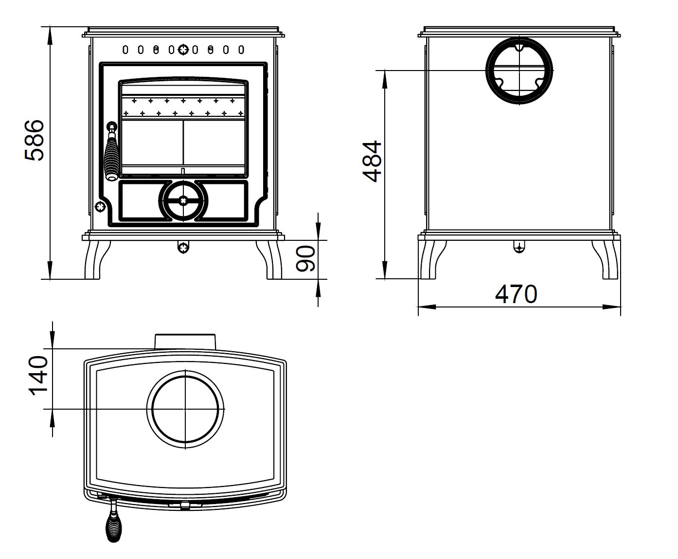 Aran Multi Fuel (Eco)- Freestanding Stove 5kW - Image 3