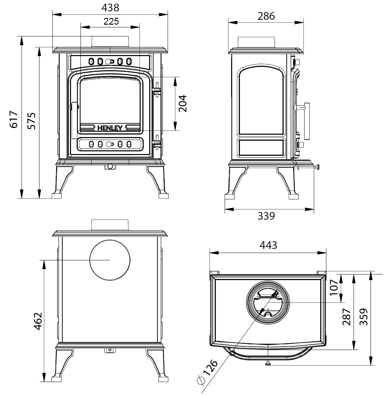 Dunloe Mutli Fuel (Eco)- Freestanding Stove 5kW - Image 3