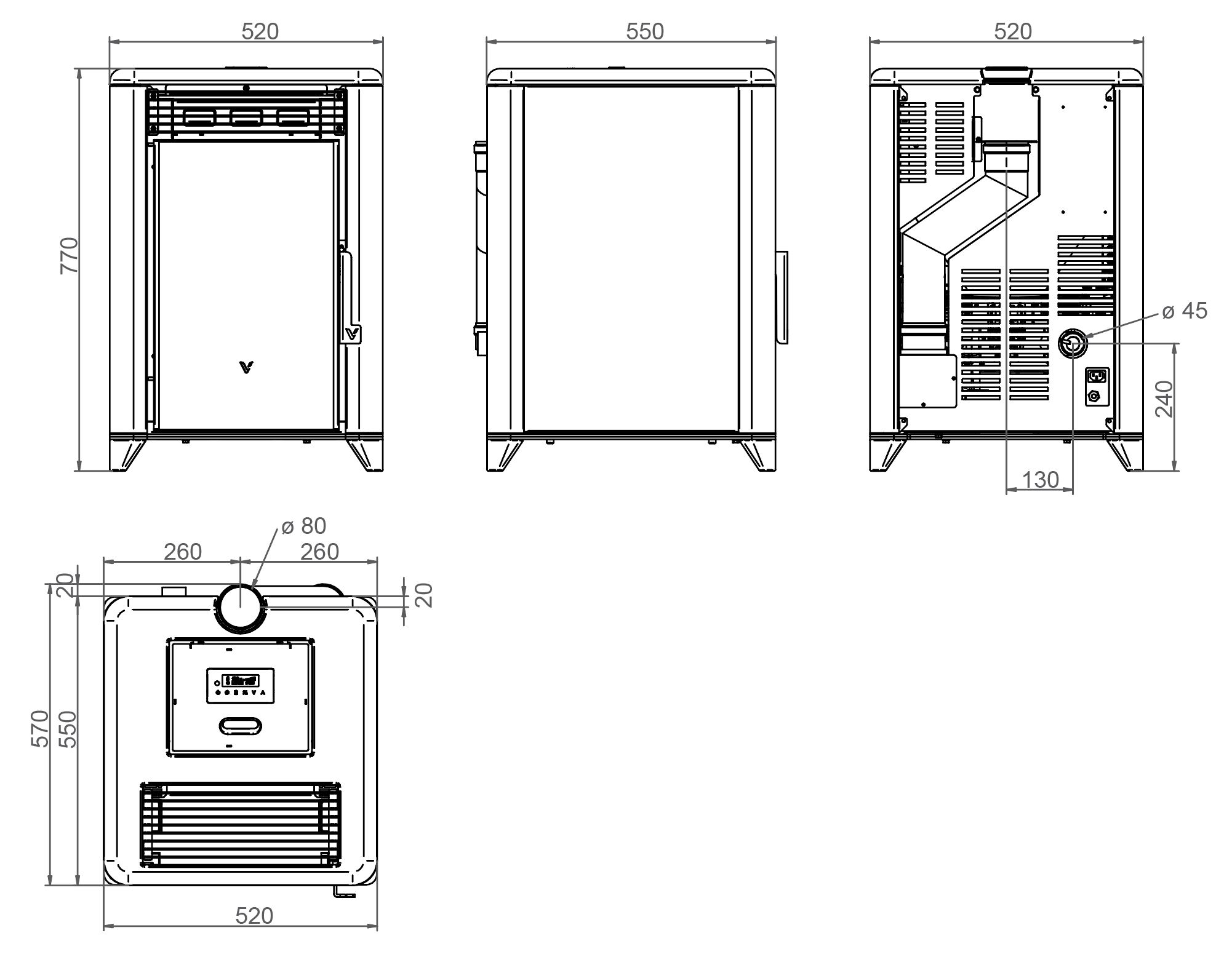 Elly Vivace 6kW Pellet Stove Modern - Henley - Image 4