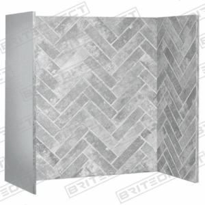 Chamber &ndash; GREY Ceramic Tiles HERRINGBONES 1000 x 800 x 400mm