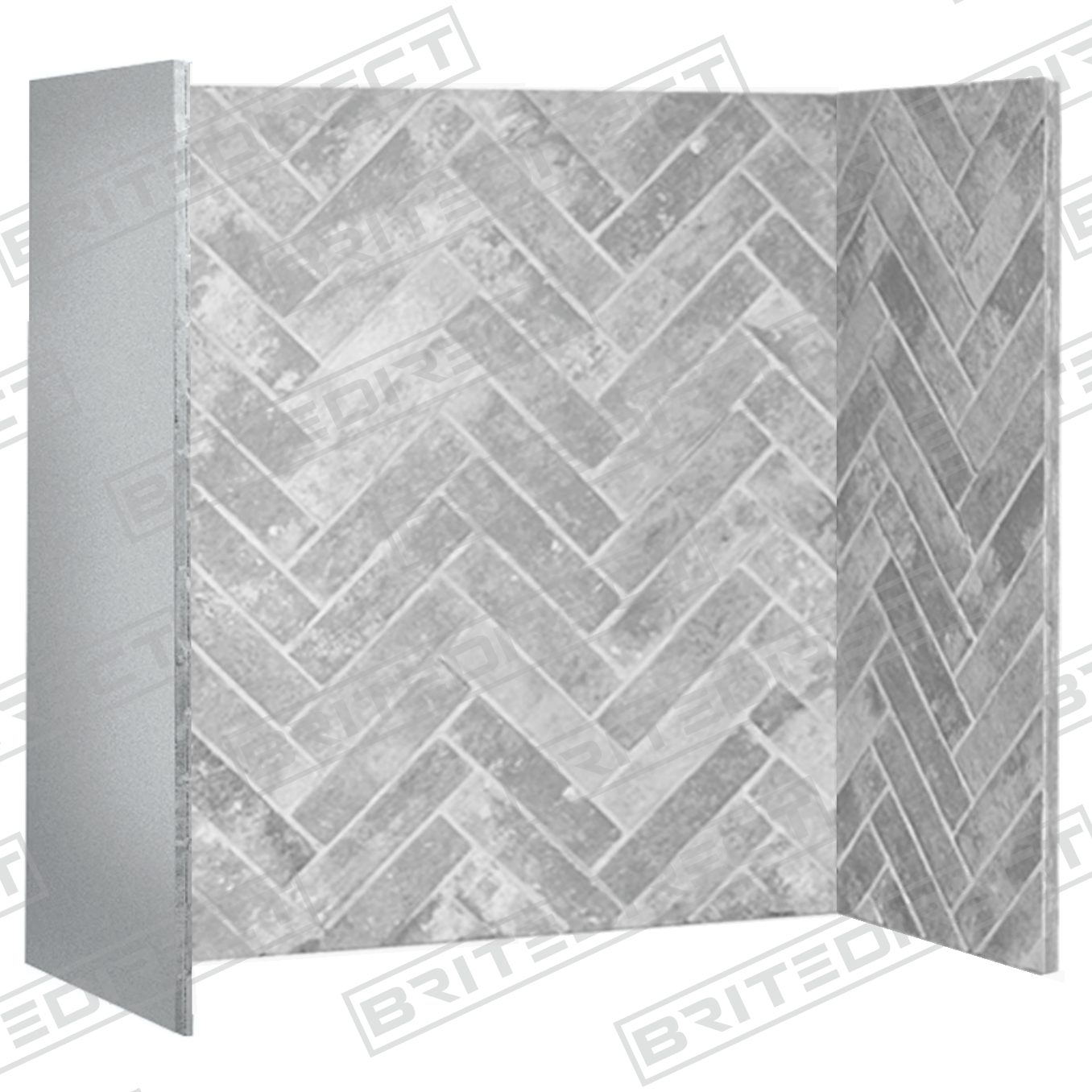 Chamber - GREY Ceramic Tiles HERRINGBONES 1000 x 800 x 400mm