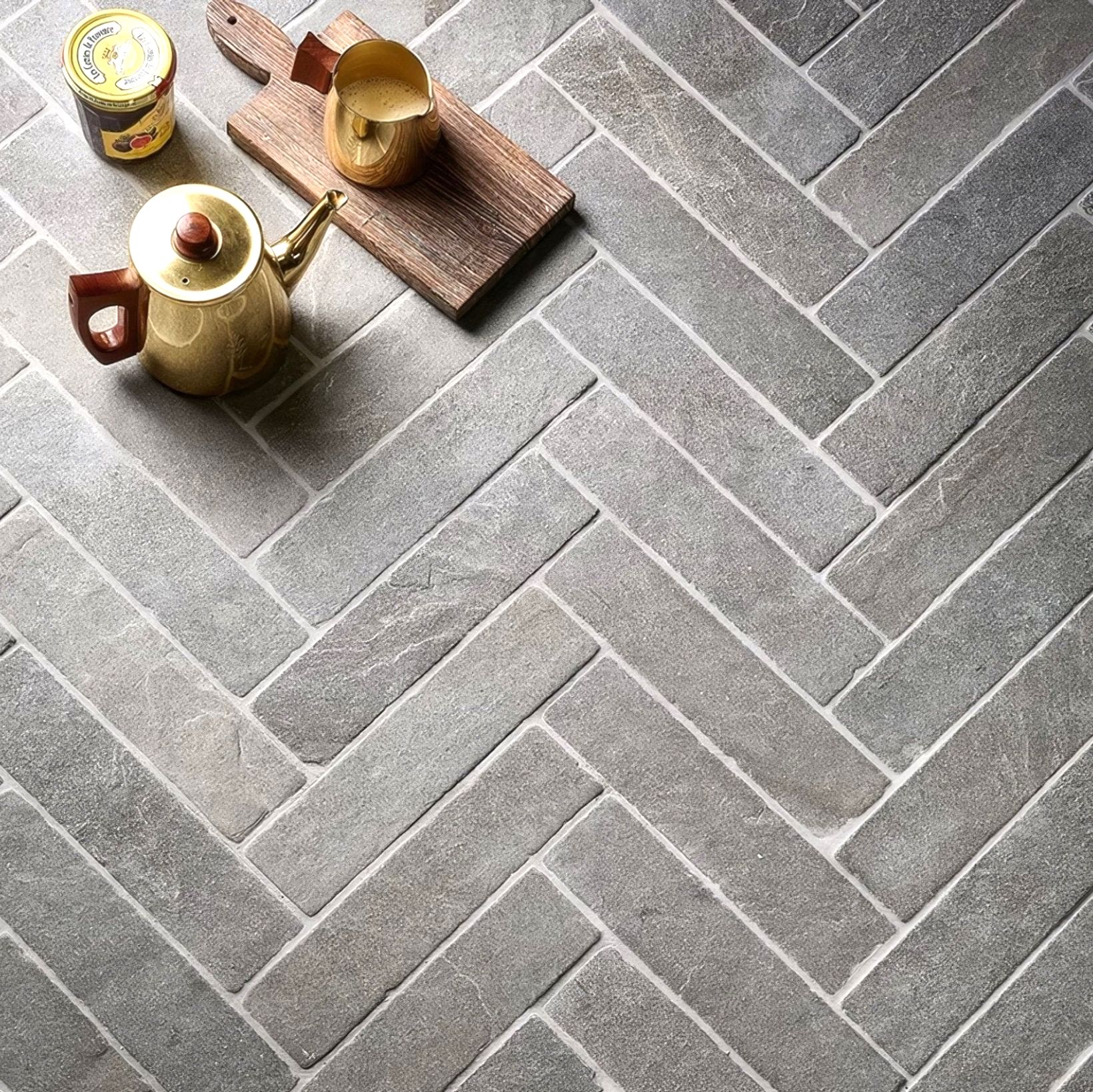 Chamber - GREY Ceramic Tiles HERRINGBONES 1000 x 800 x 400mm - Image 3