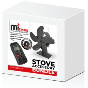 Mi-Fire Stove Accessory Bundle &ndash; 5 Blade Stove Fan, Moisture Meter & Magnetic Stove Thermometer