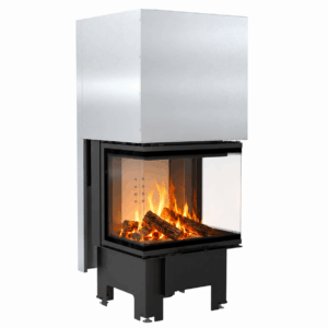 KRATKI NBC 600/400 Inset Wood Burner  9kW &ndash; Three-Sided Glass