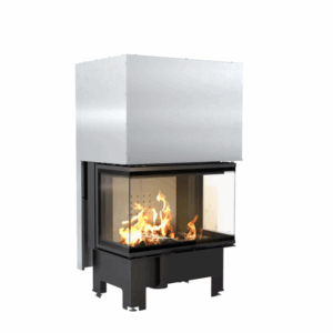 KRATKI NBC 800/400 Inset Wood Burner 10kW &ndash; Three-Sided Glass