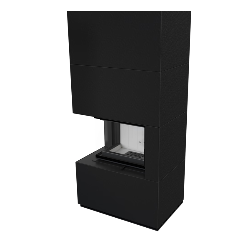 KRATKI FLOKI NERO EASY BOX BLACK 8 kW Left – Two-Sided Glass - Image 4