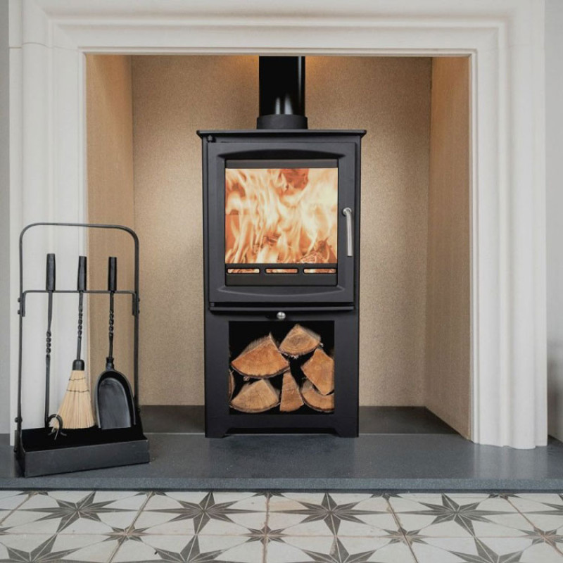 Hampton 5 With Log Box Woodburning Stove – DEFRA - Image 3