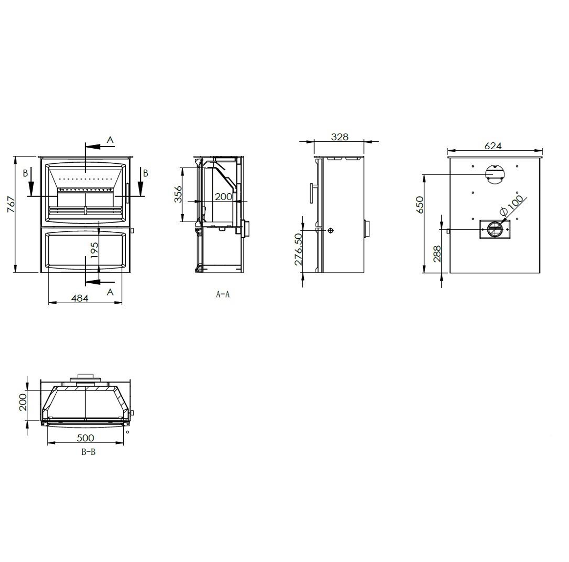 Hampton Vista 900 7kW Woodburning Stove – DEFRA - Image 4