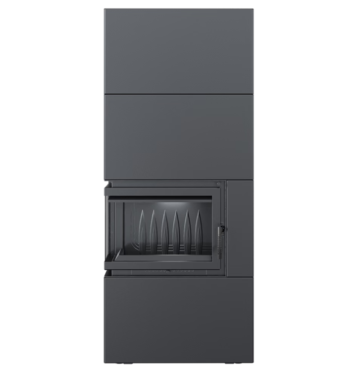 KRATKI SIMPLE EASY BOX BLACK 8 kW Left – Three-Sided Glass - Image 6
