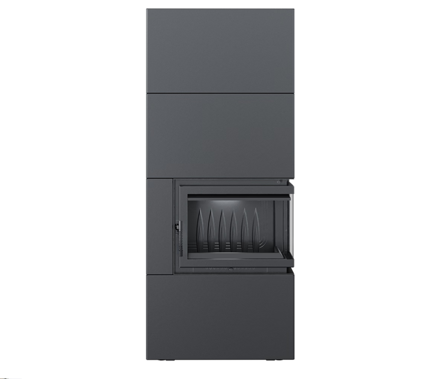 KRATKI SIMPLE EASY BOX BLACK 8 kW Right – Three-Sided Glass - Image 4