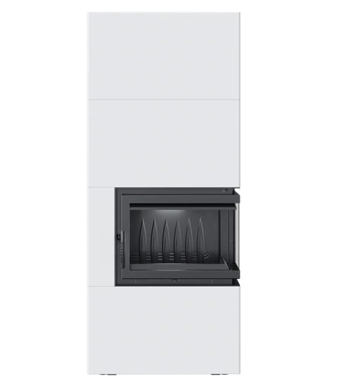 KRATKI SIMPLE EASY BOX BIANCO 8 kW Right – Three-Sided Glass - Image 6