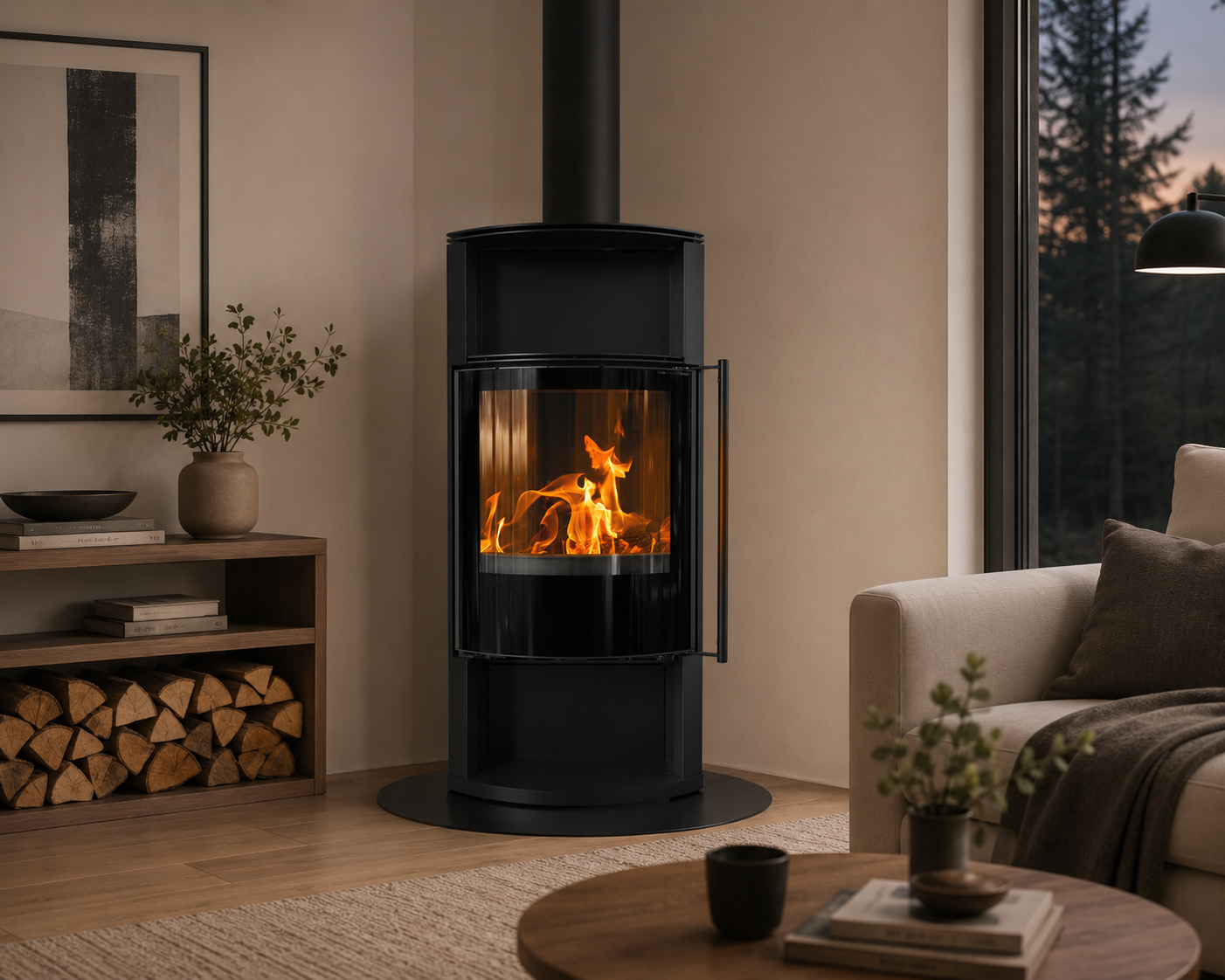KRATKI TOFA Wood Burning Stove 8 kW black thermotec - Image 3
